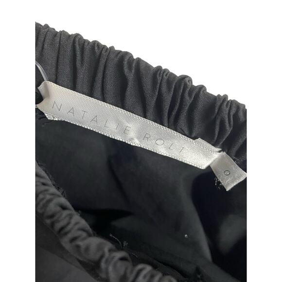 Natalie Rolt Addison Skirt Ruched Cut-Out Detail Pull On Side Slit Black Size 0 - Picture 8 of 13